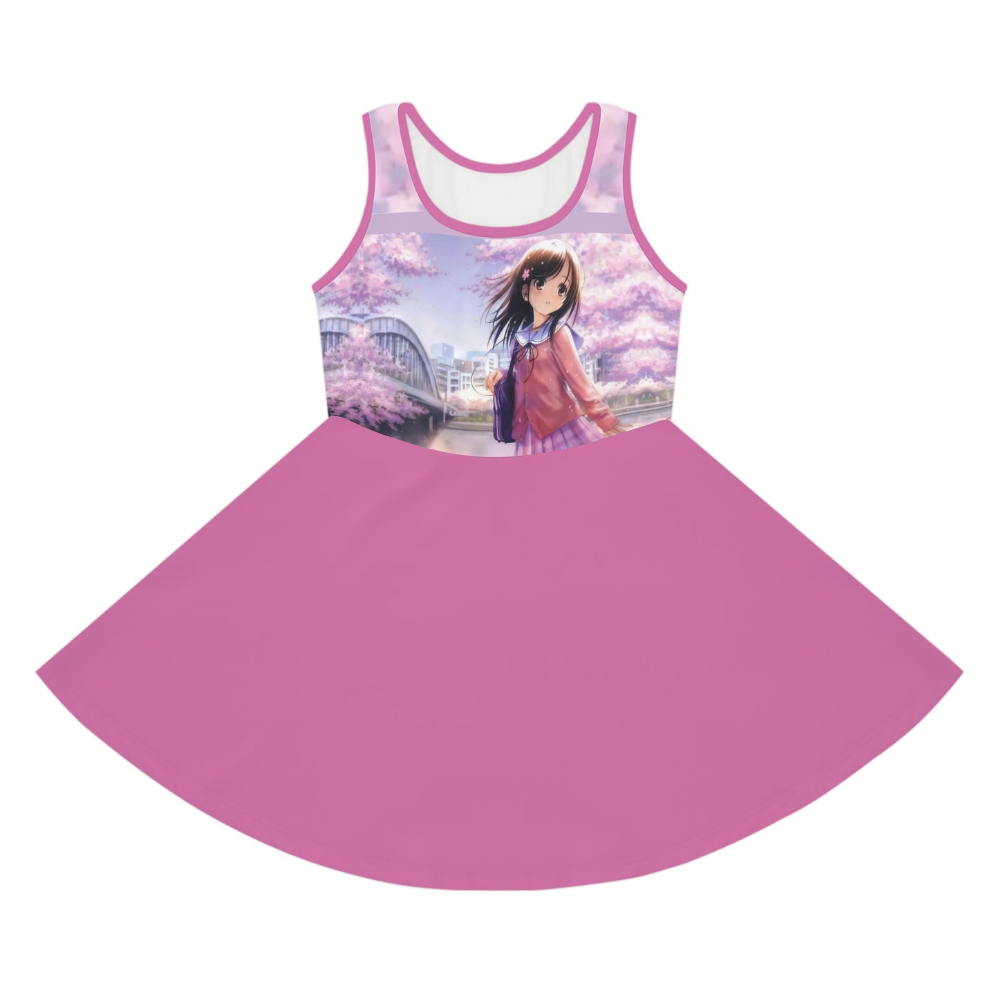 SCHOOL GIRL Girls' Sleeveless Sundress (pink)