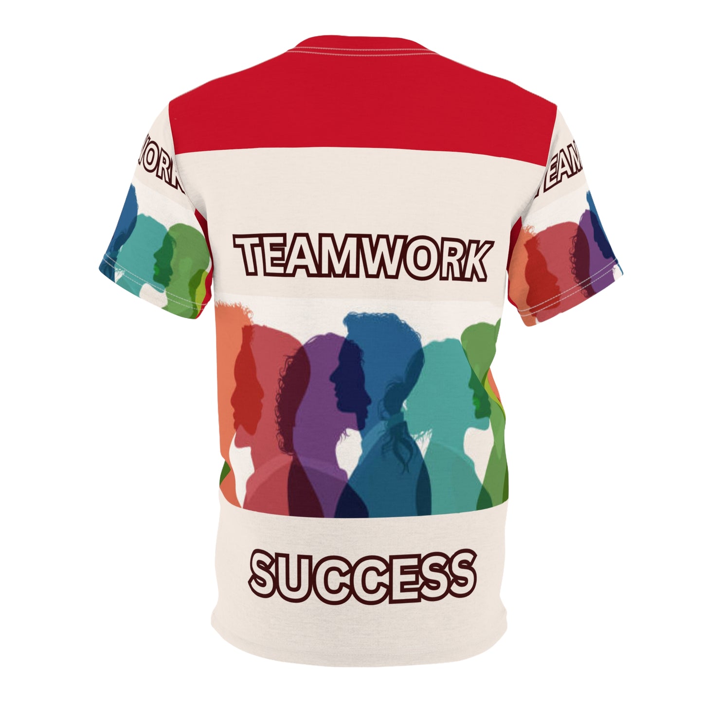 TEAMWORK SUCCESS Unisex Tee on red (for groups or events)