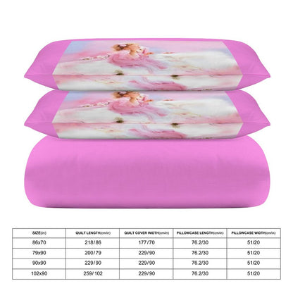 3-Piece Bedding Set-86"×70"/ 218×177cm (Dual-sidede Printing)