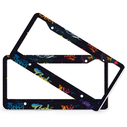 License Plate Frames with 4 Round Holes (1 Pair)