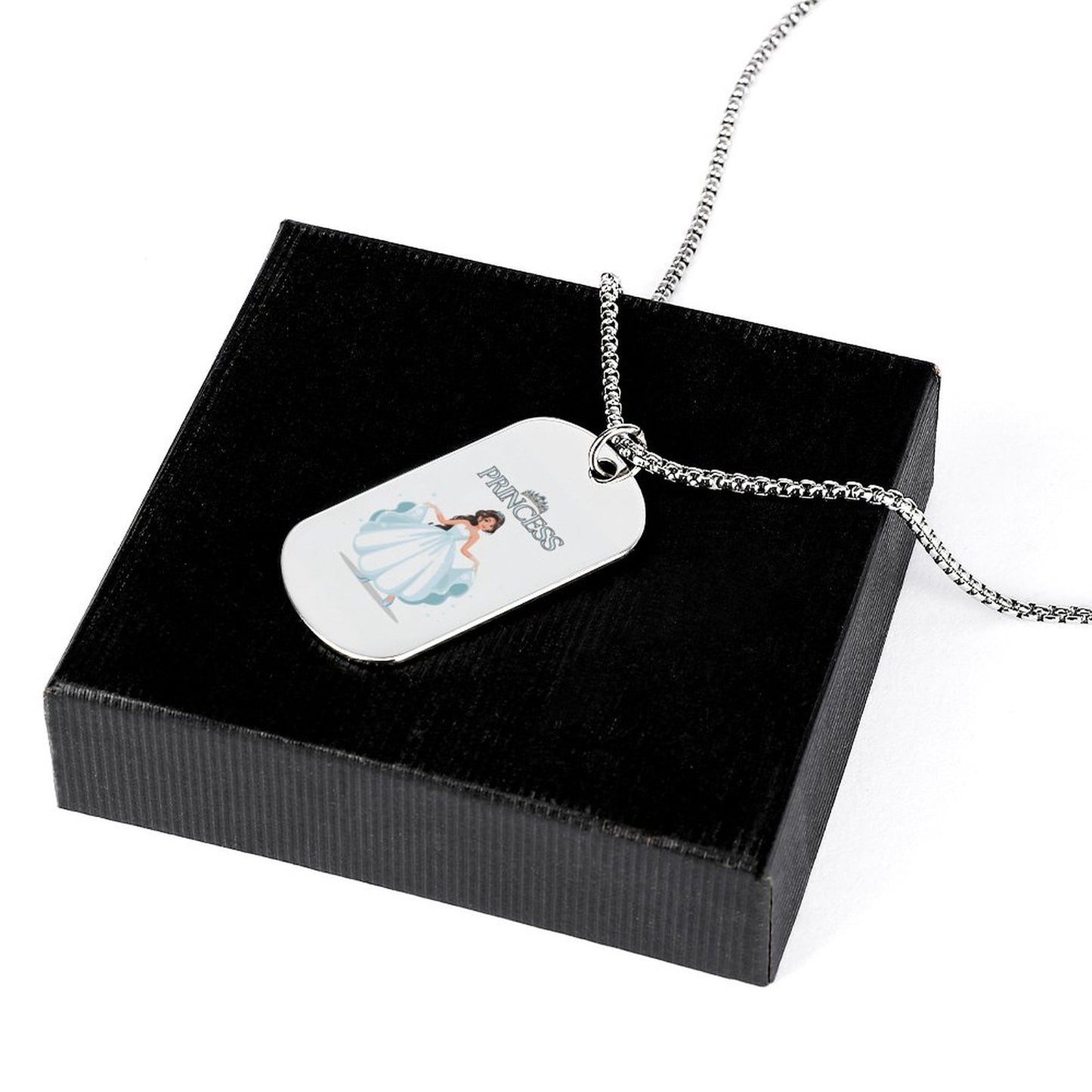 Memorial Necklace with Titanium Steel Square Pendant