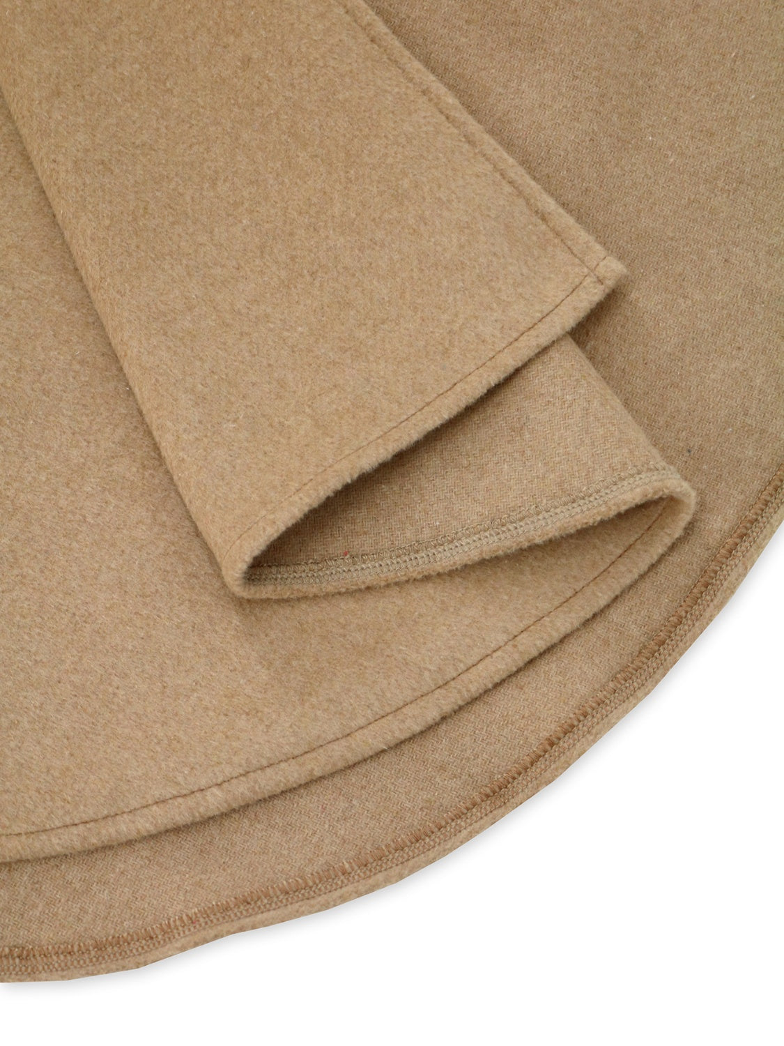 Fuzzy Trim Long Sleeve Poncho (tan/grey/black)