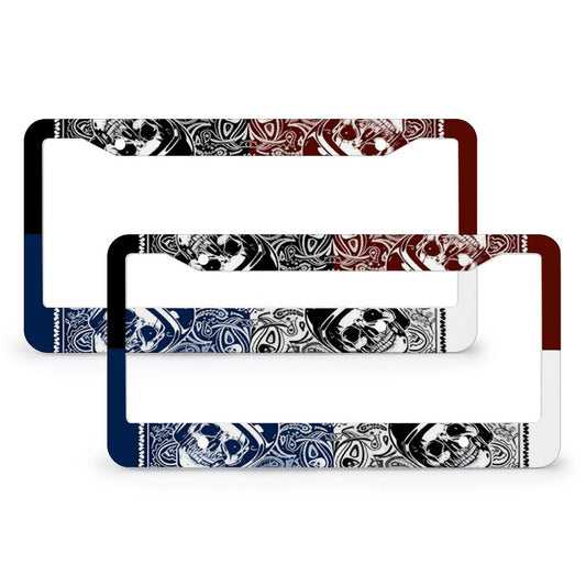License Plate Frames with 4 Round Holes (1 Pair)