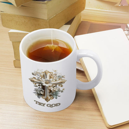 11oz White Mug-TRY GOD