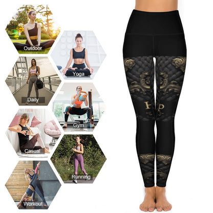 Custom Printed Yoga Pants with 2 Pockets CE003 (All-Over Printing)