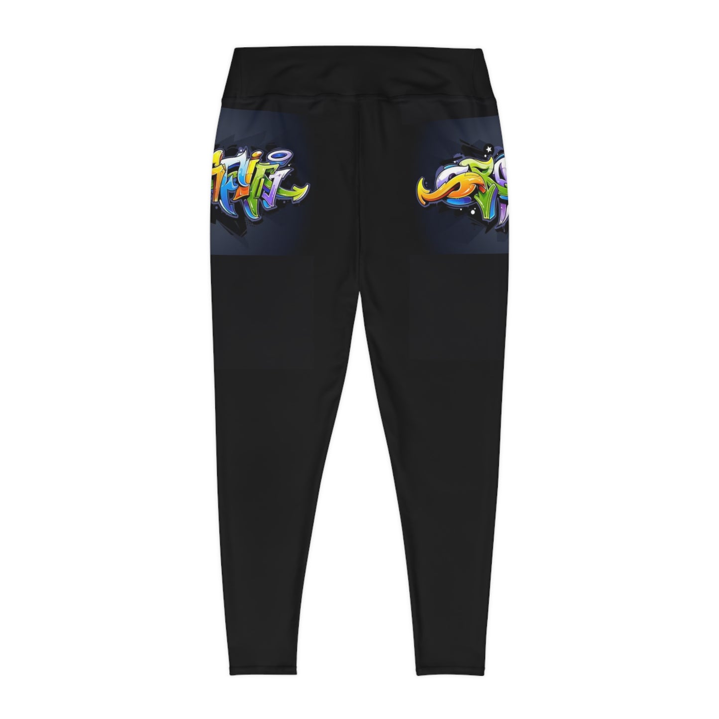 COLORFUL GRAFFITI PLUS SIZE Leggings-*2XL-6XL