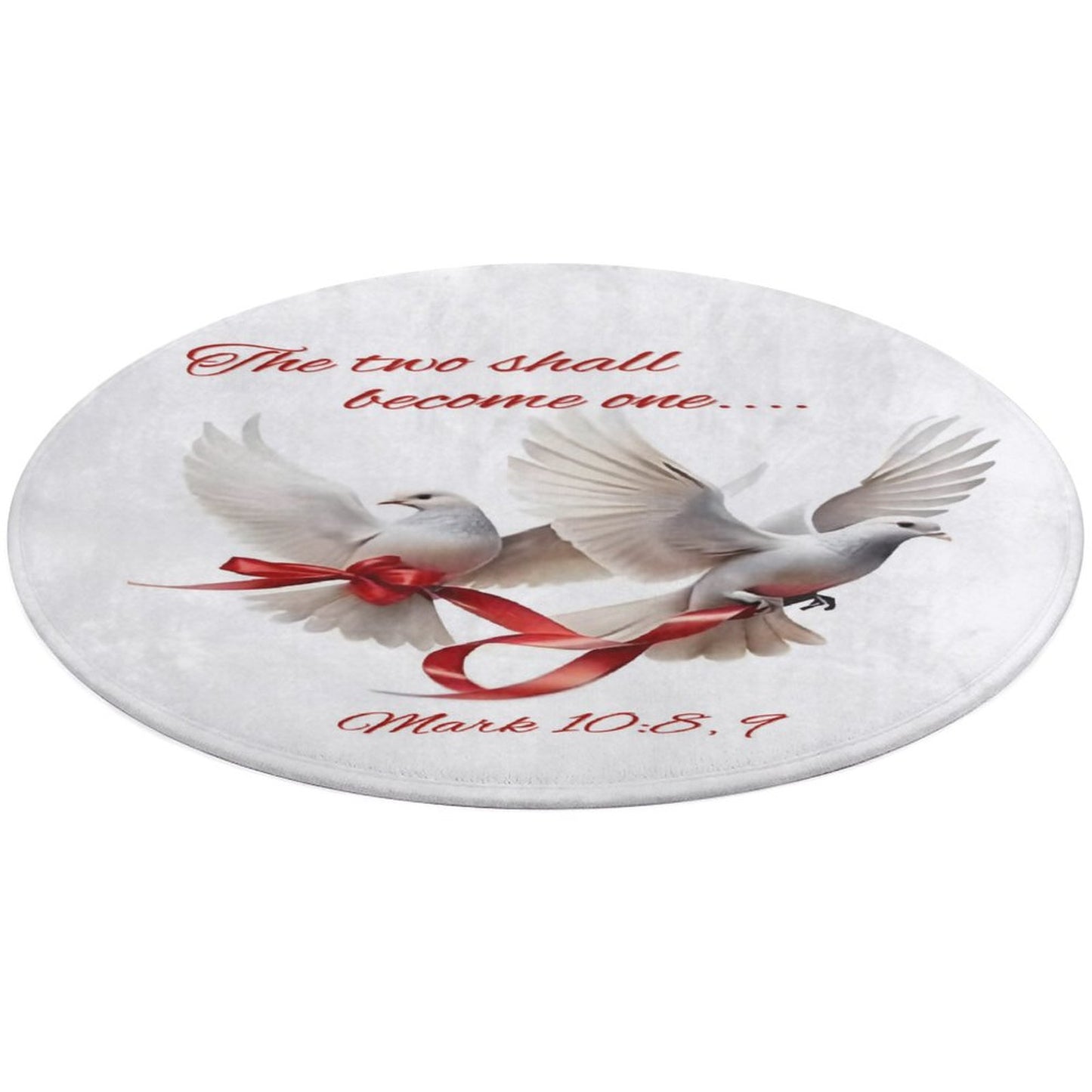 Round Coral Velvet Warm Floor Mat