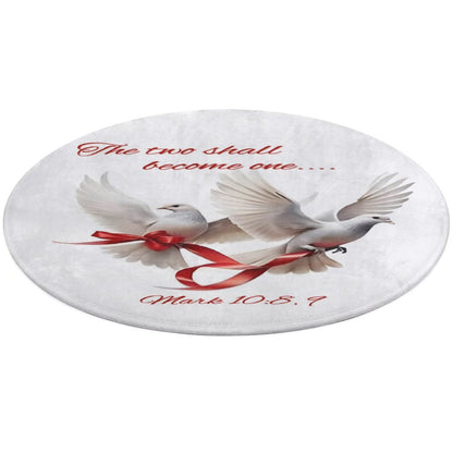 Round Coral Velvet Warm Floor Mat