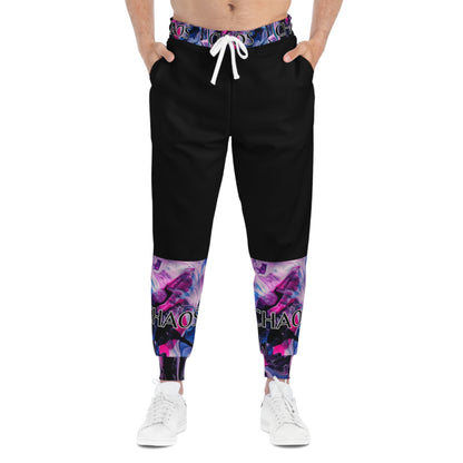 CHAOS on Black Unisex Athletic Joggers-SMALL-3XL
