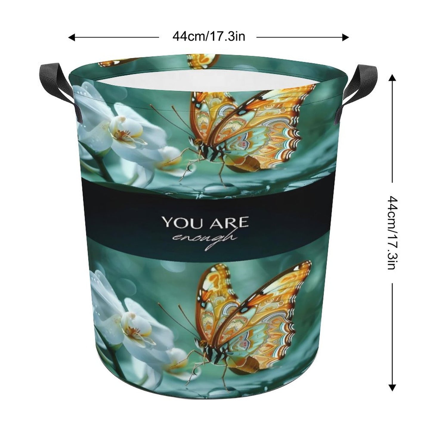 Oxford Collapsible Laundry Basket-YOU ARE ENOUGH