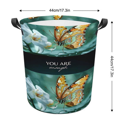 Oxford Collapsible Laundry Basket-YOU ARE ENOUGH