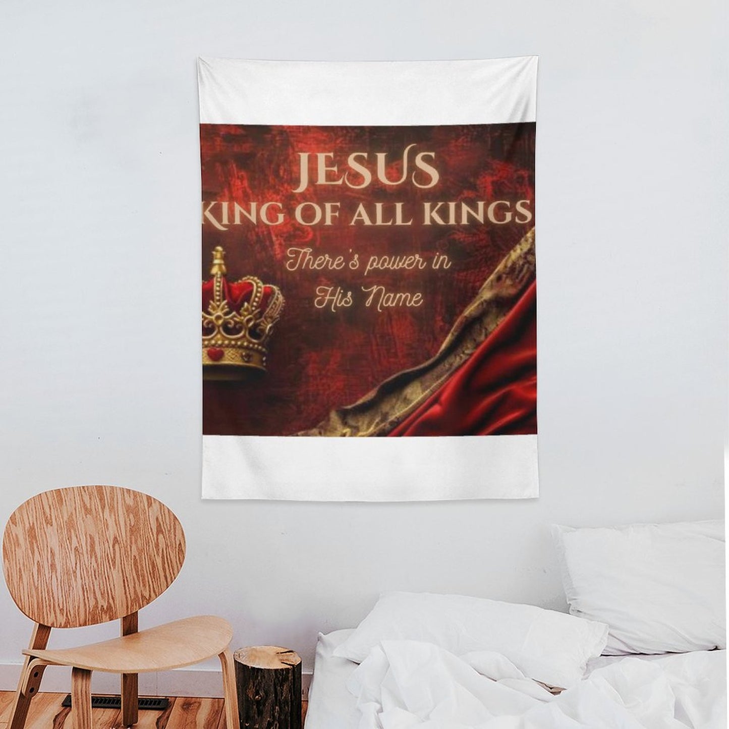 Wall Art with Vertical Tapestry