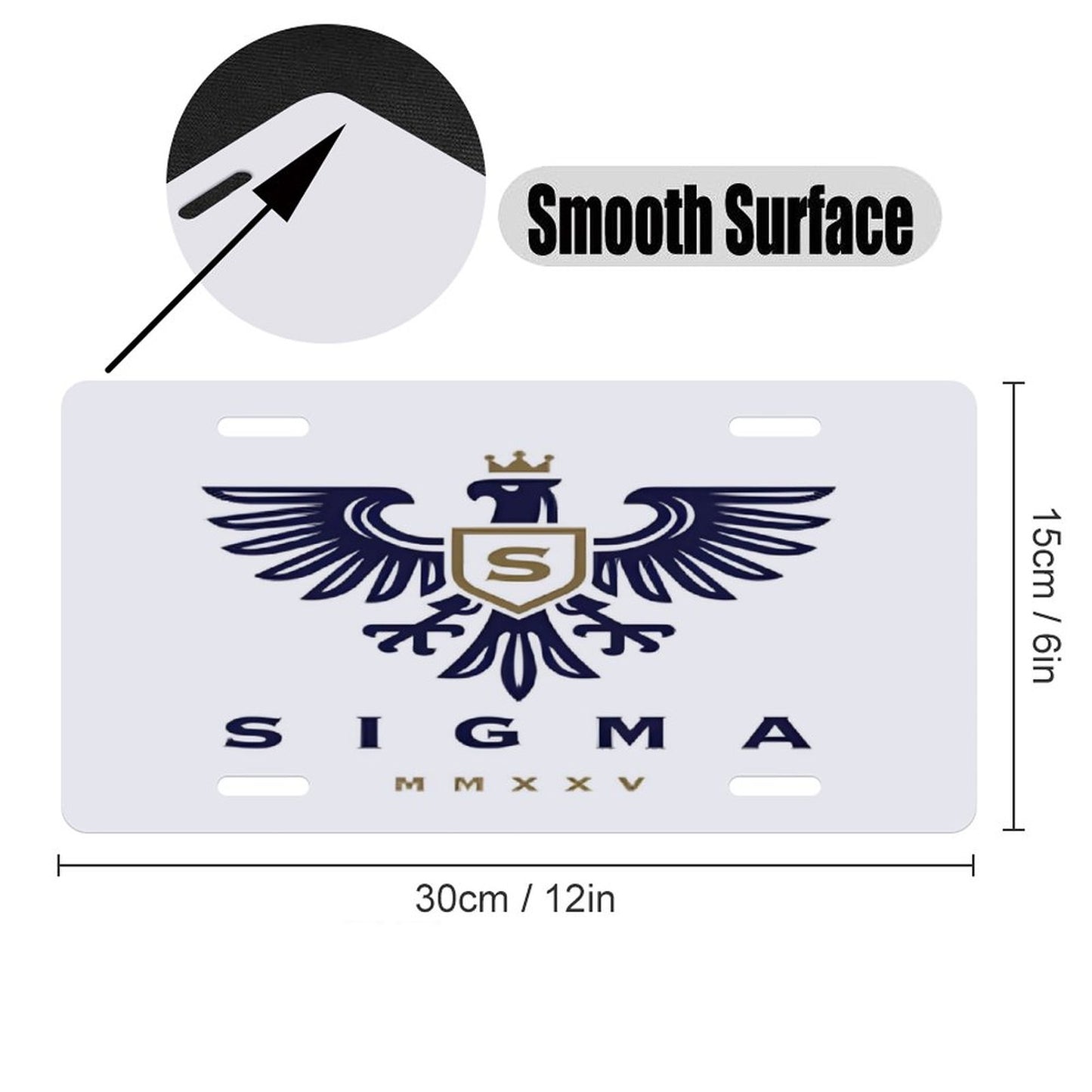 Car License Plate-11.8”x5.9”-SIGMA