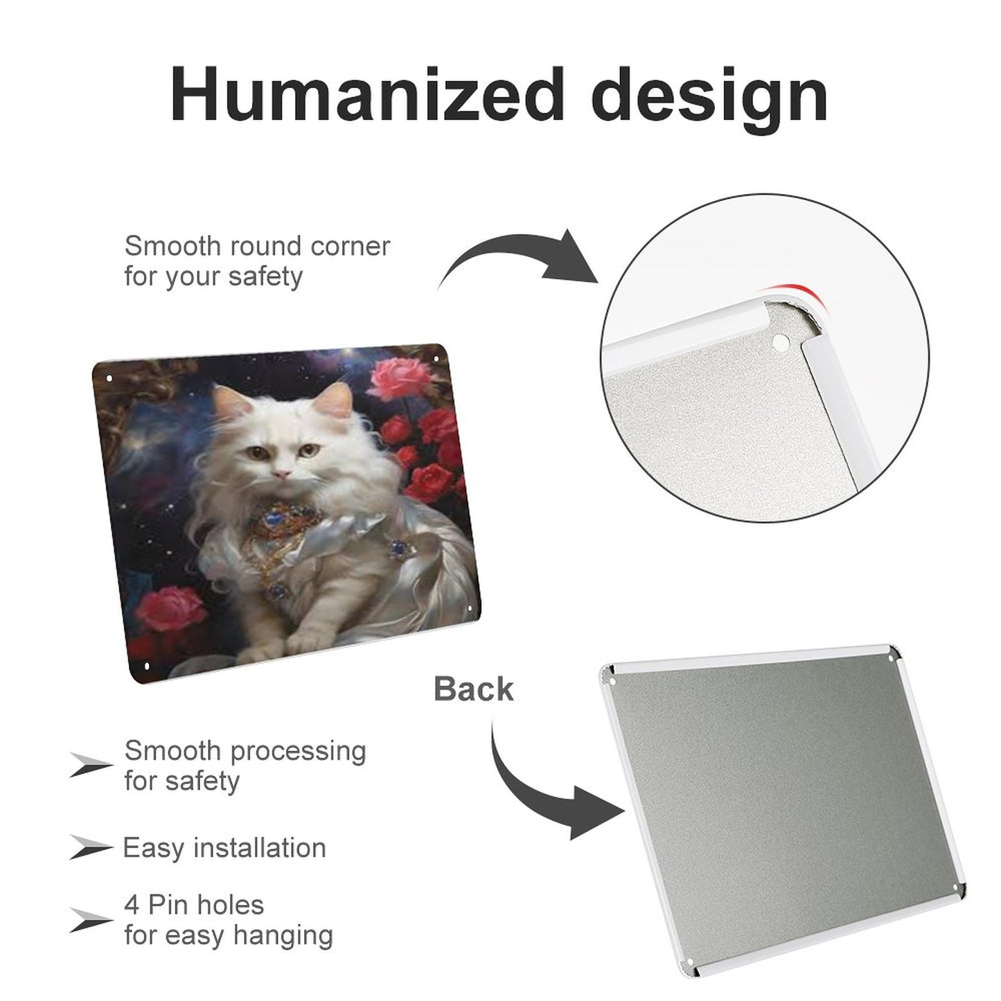 Horizontal Personalized Metal Wall Art Tin Sign-5.5"x7.9"/14x20cm
