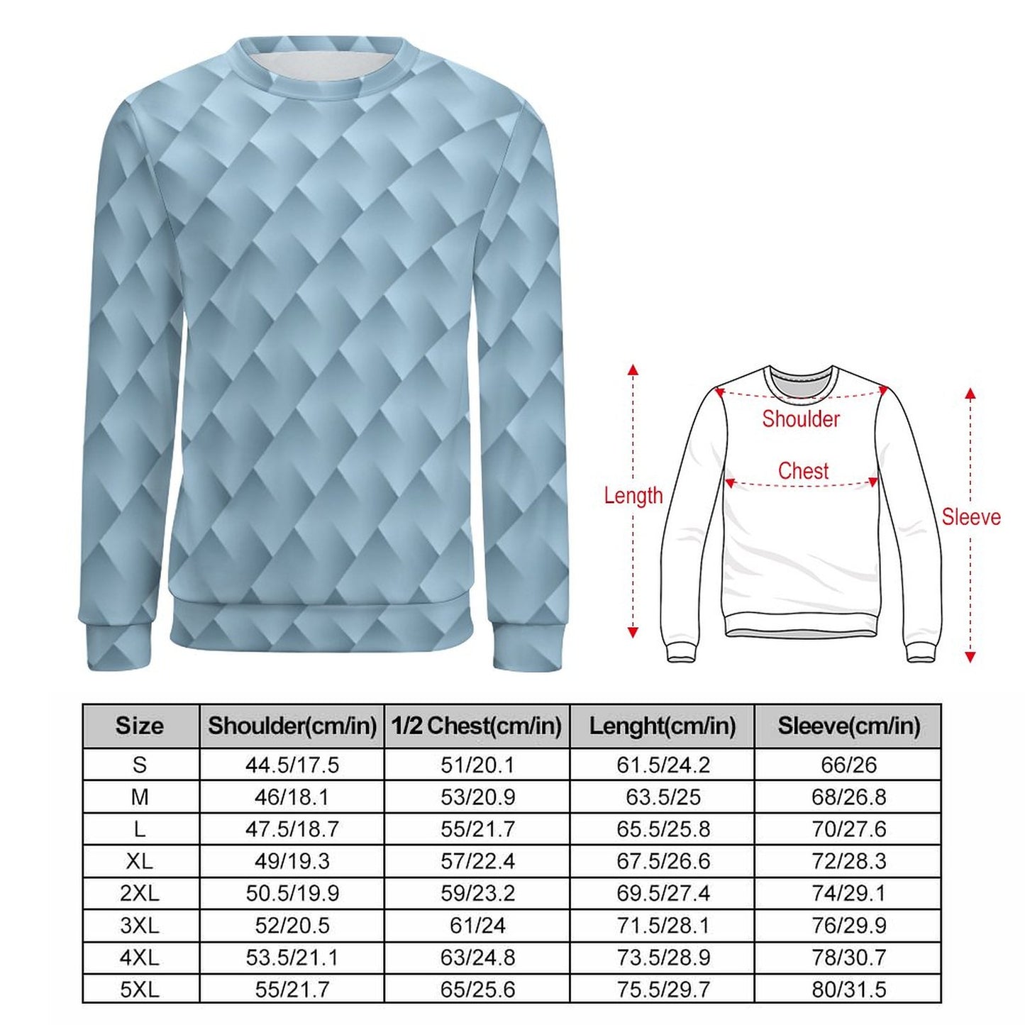 250gsm Round Neck Men's Sweatshirt 4T35 (All-Over Printing)