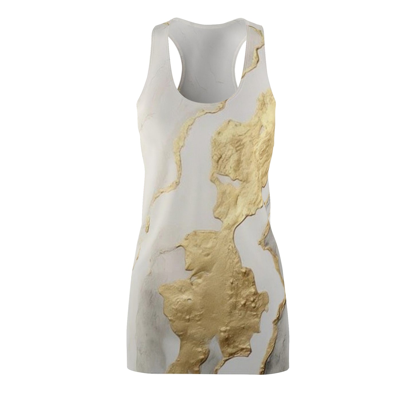 GOLD FOIL 3D Women's Mini Dress