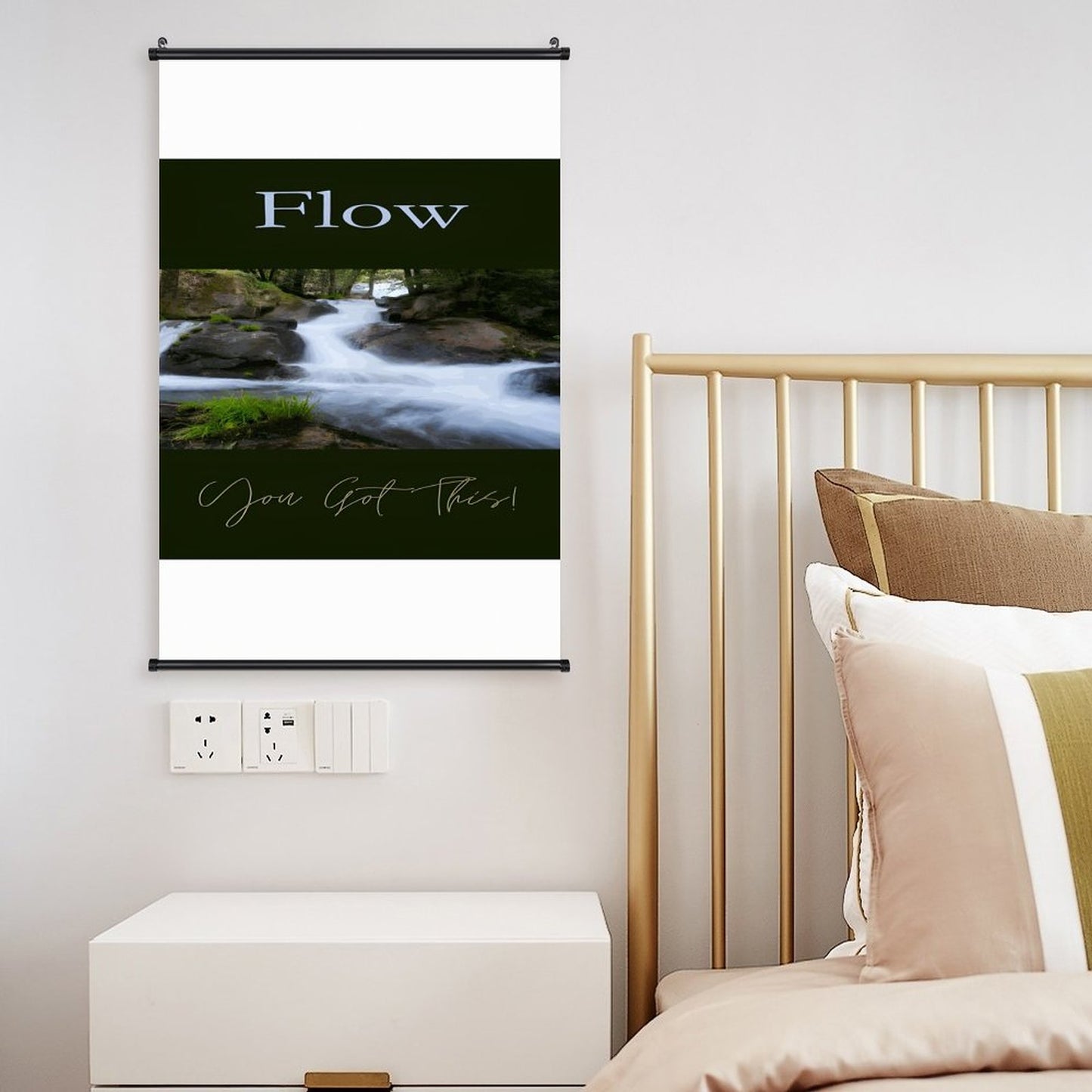 Canvas Hanging Poster with Scrolls-16"x24"/ 40x60cm