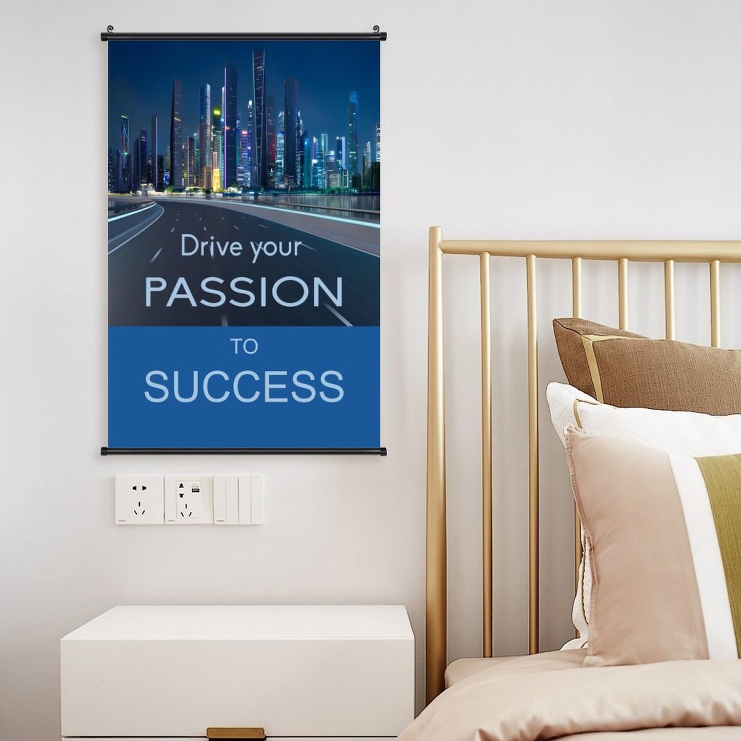 Canvas Hanging Poster with Scrolls-16"x24"/ 40x60cm