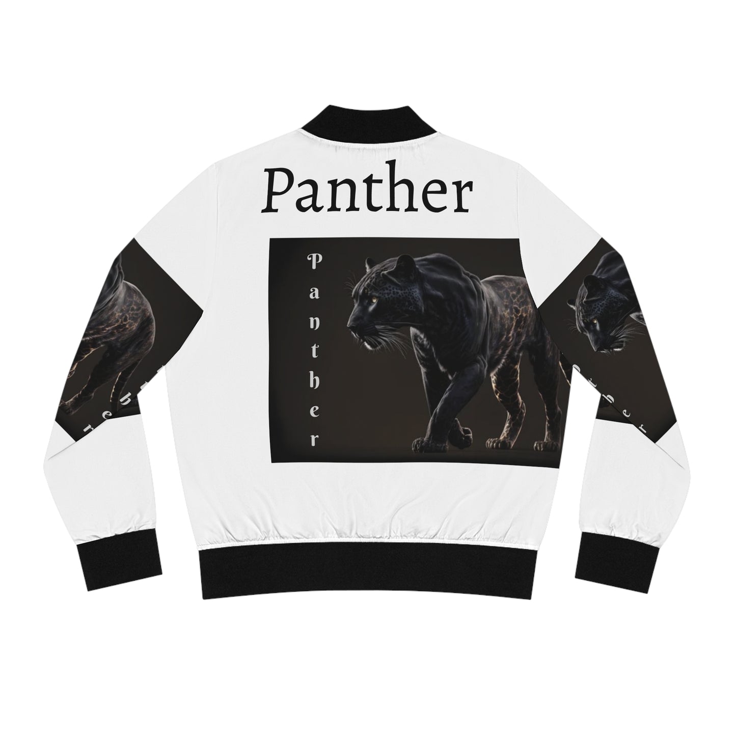 PANTHER STYLE 2 Women's Bomber Jacket (white)-S-2XL
