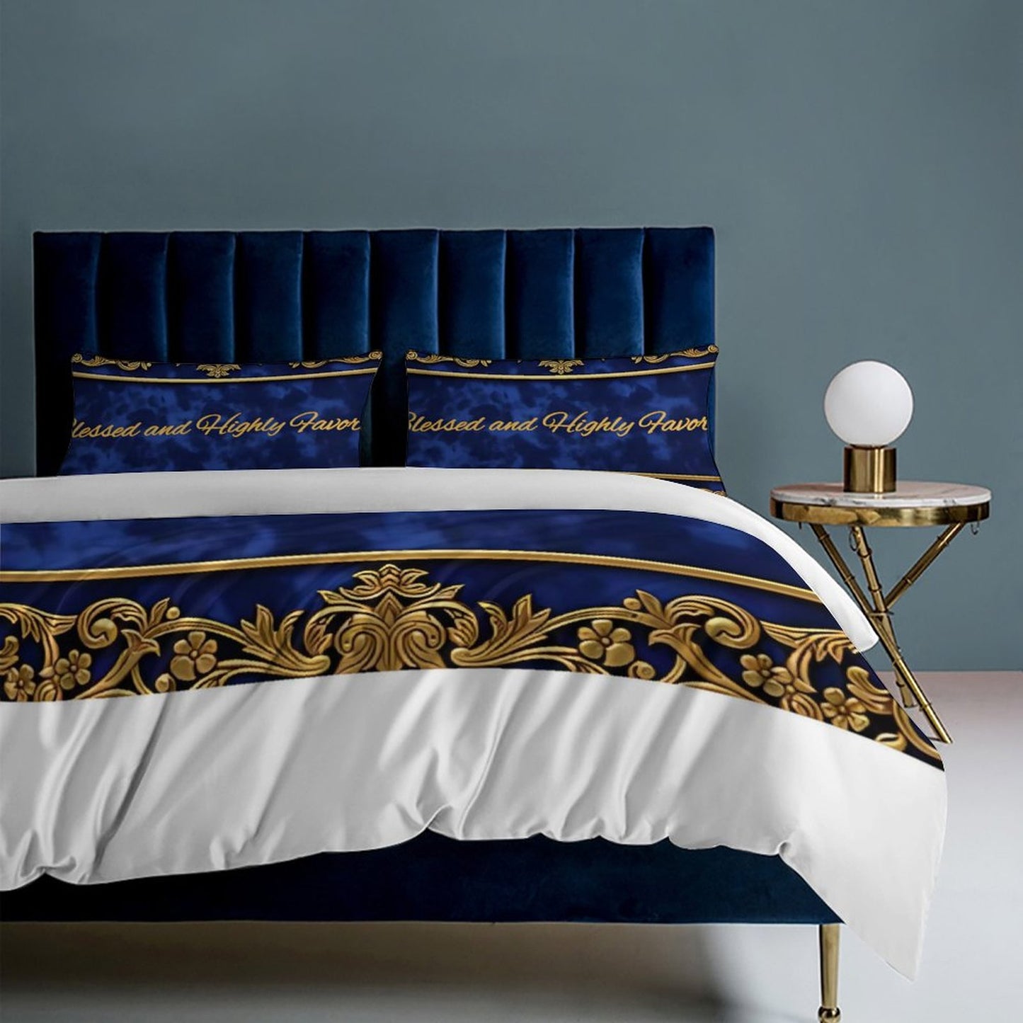 3-Piece Bedding Set-86"×70"/ 218×177cm (Dual-sideded Printing)