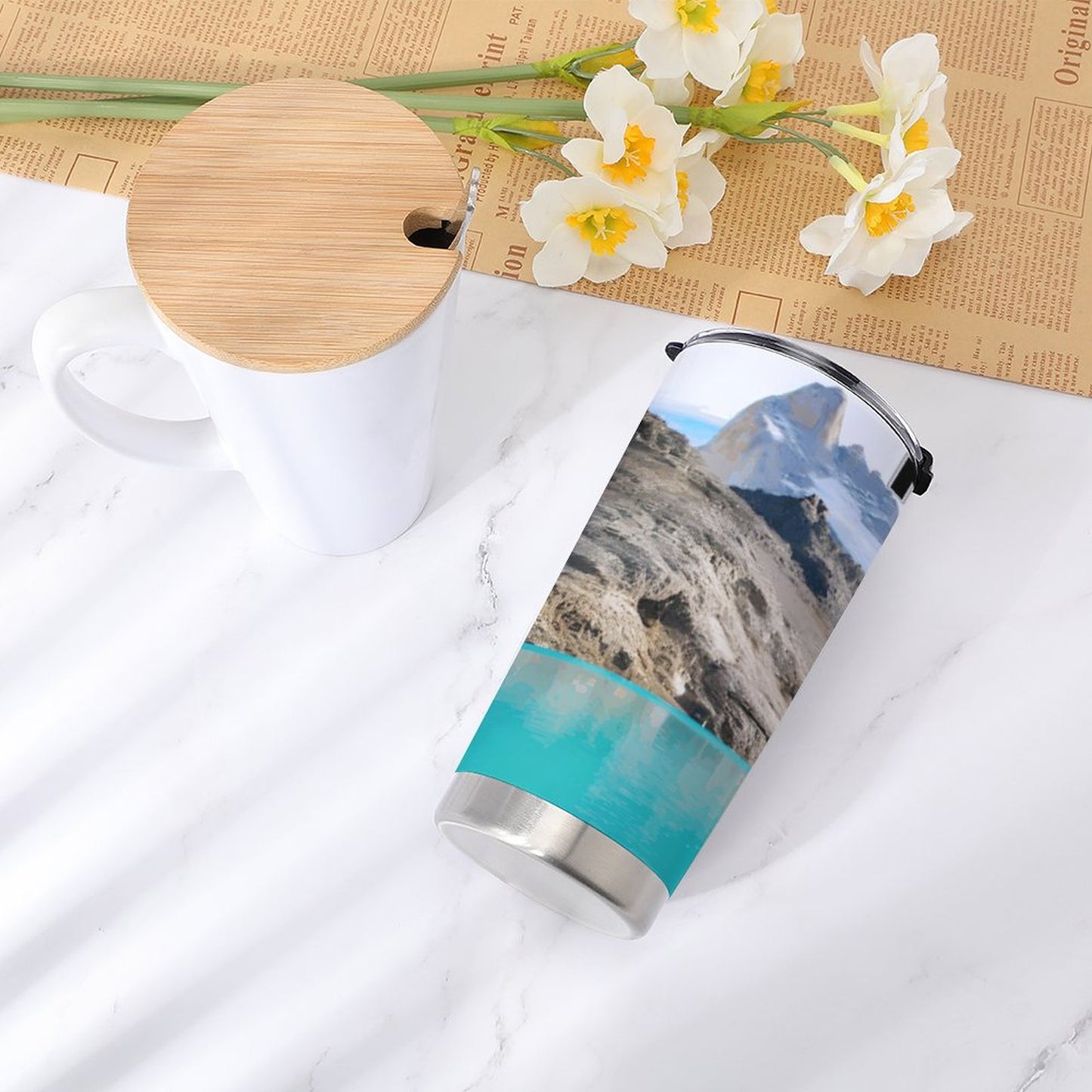 Car Travel Coffee Mug with Lid (All-Over Printing)