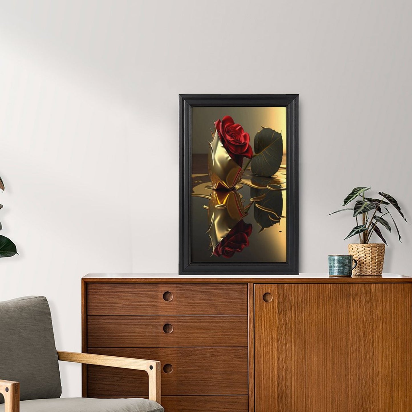 European Style-Framed Vertical Canvas Art Print-Minimalist Decor-16"×24"