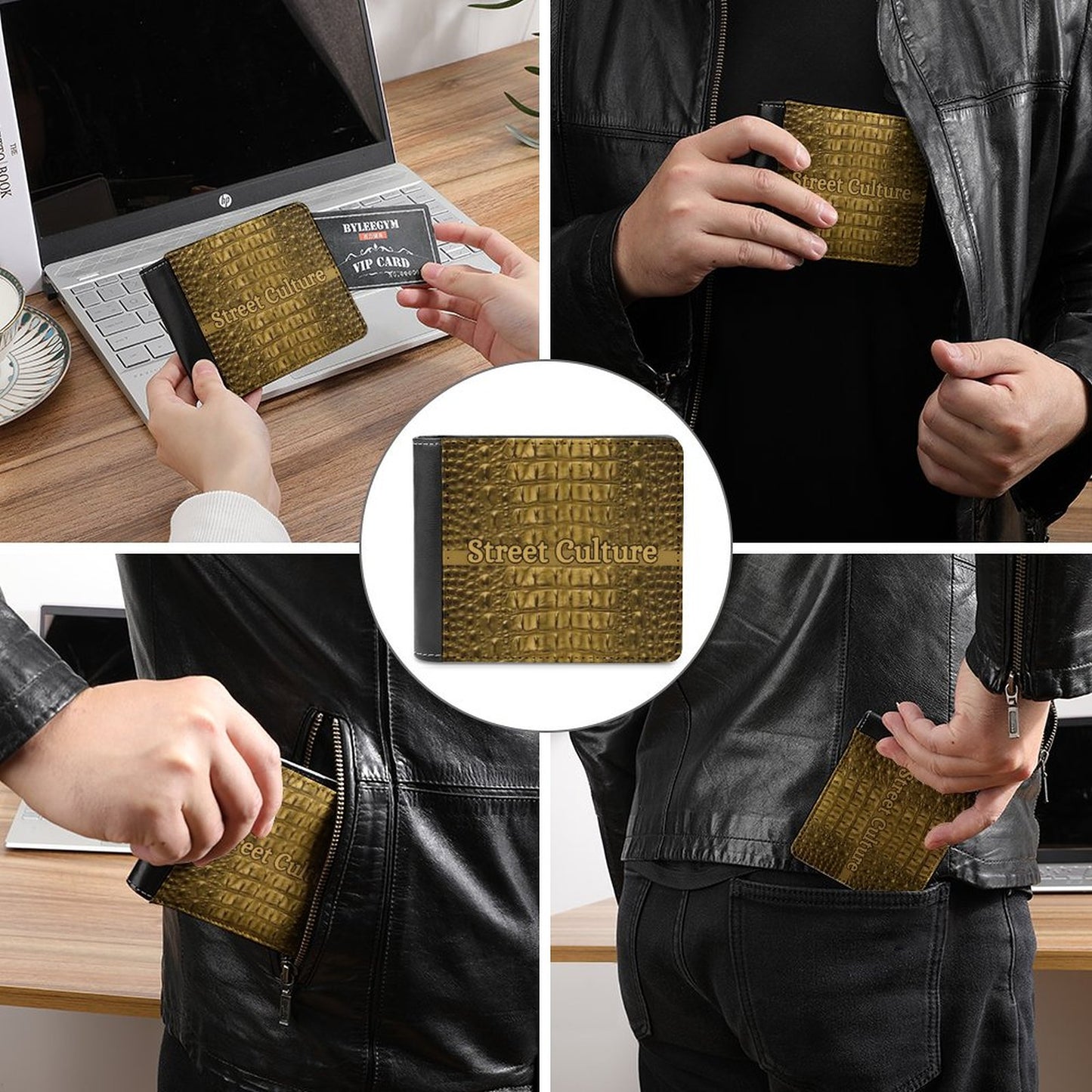 STREET CULTURE Alligator Leather Wallet