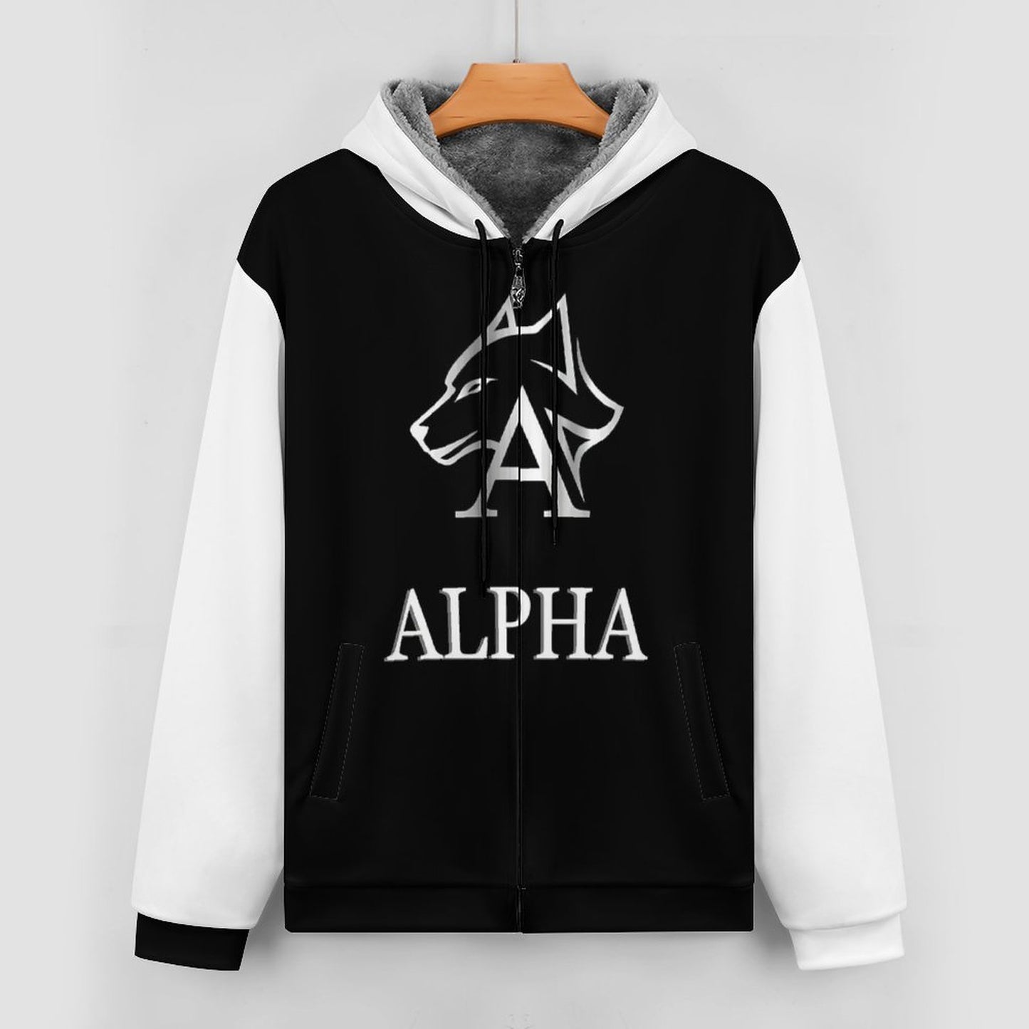 230gsm Full Zip up Hoodie with Plush Lining WZIP (All-Over Printing)