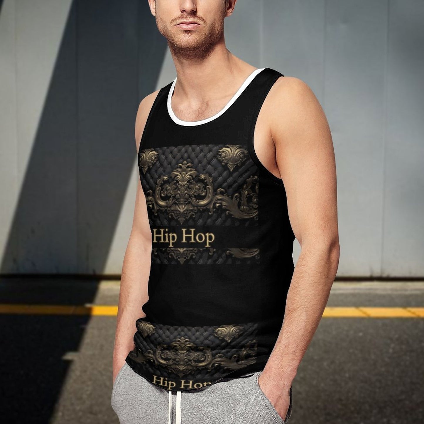 Men's Printed Vest BK (All-Over Printing)