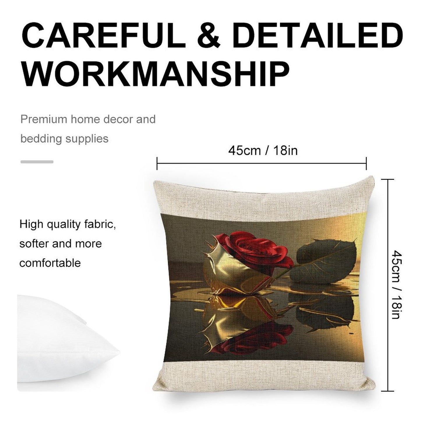 Personalized Photo Pillowcases (Pillow Excluded) (Dual-sided Printing)