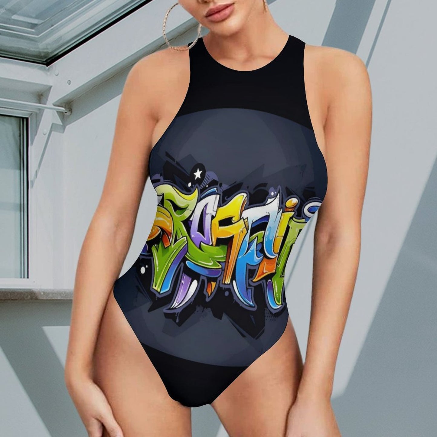 COLORFUL GRAFFITI Tank Top Bodysuit