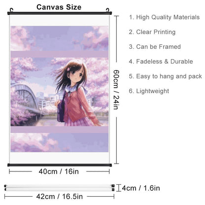 Canvas Hanging Poster with Scrolls-16"x24"/ 40x60cm