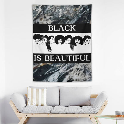 Wall Art with Vertical Tapestry