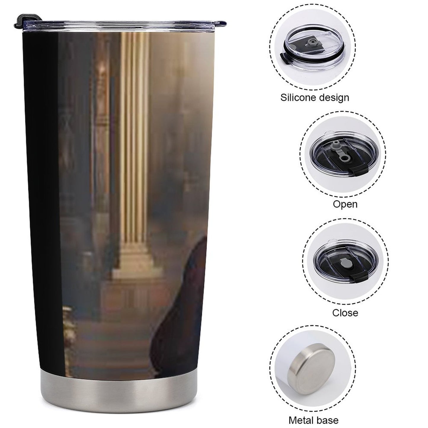 Car Travel Coffee Mug with Lid (All-Over Printing)