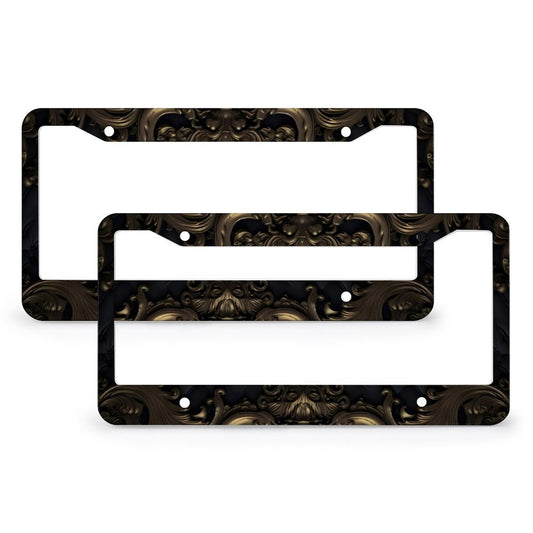License Plate Frames with 4 Round Holes (1 Pair)