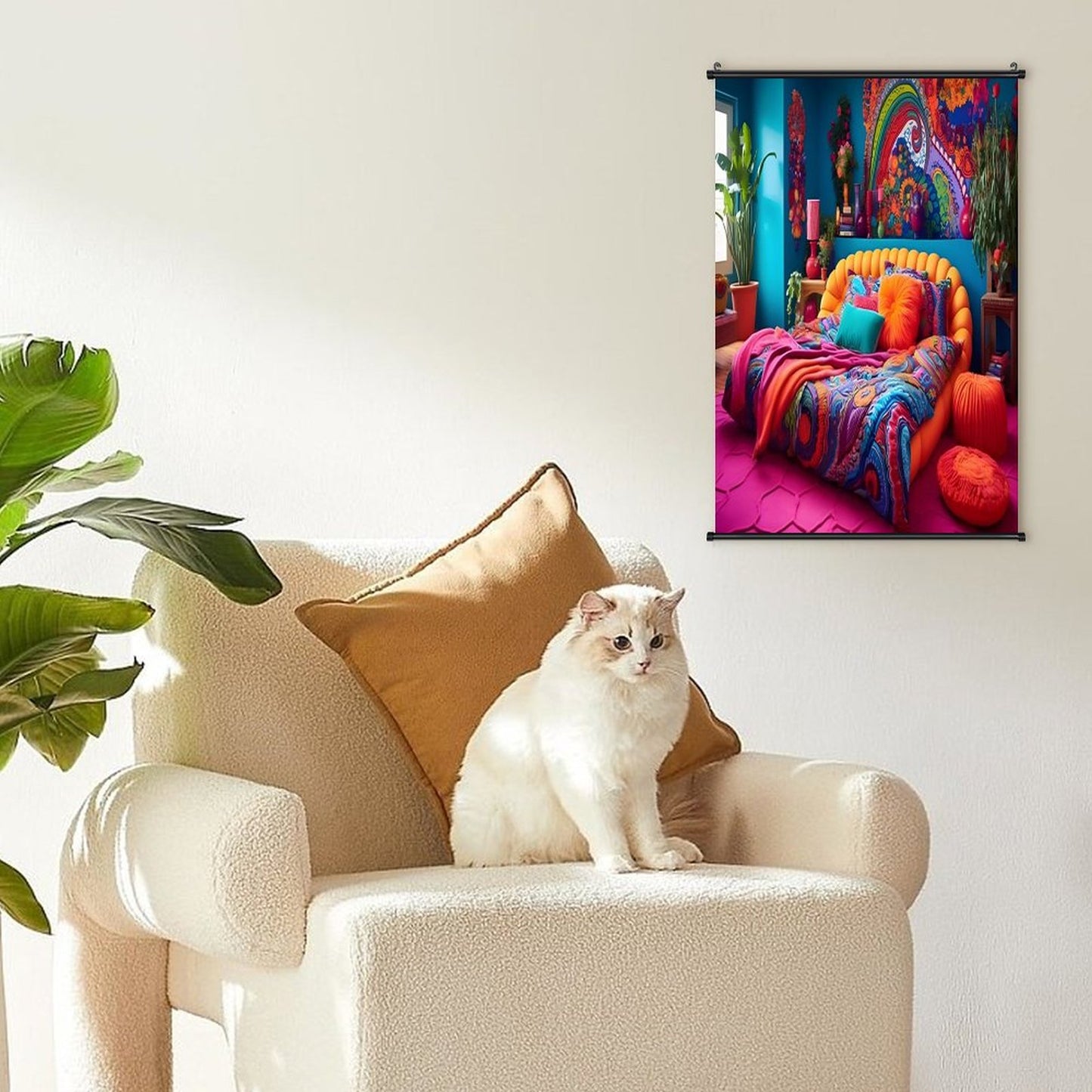 Canvas Hanging Poster with Scrolls-16"x24"/ 40x60cm