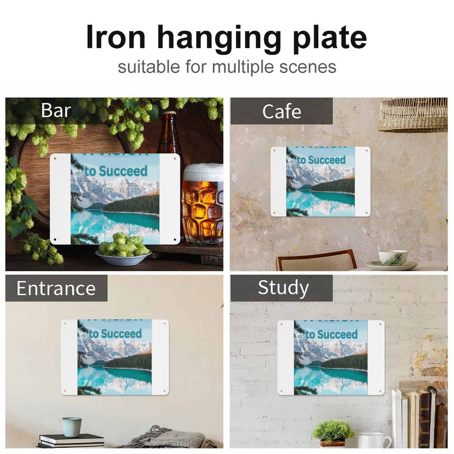 Horizontal Personalized Metal Wall Art Tin Sign-5.5"x7.9"/14x20cm