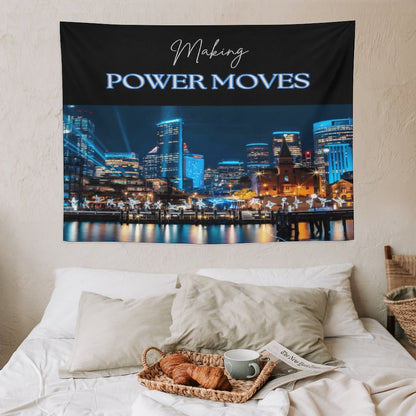 MAKING POWER MOVES Horizontal Tapestry--30x40 in/ 40x60 in