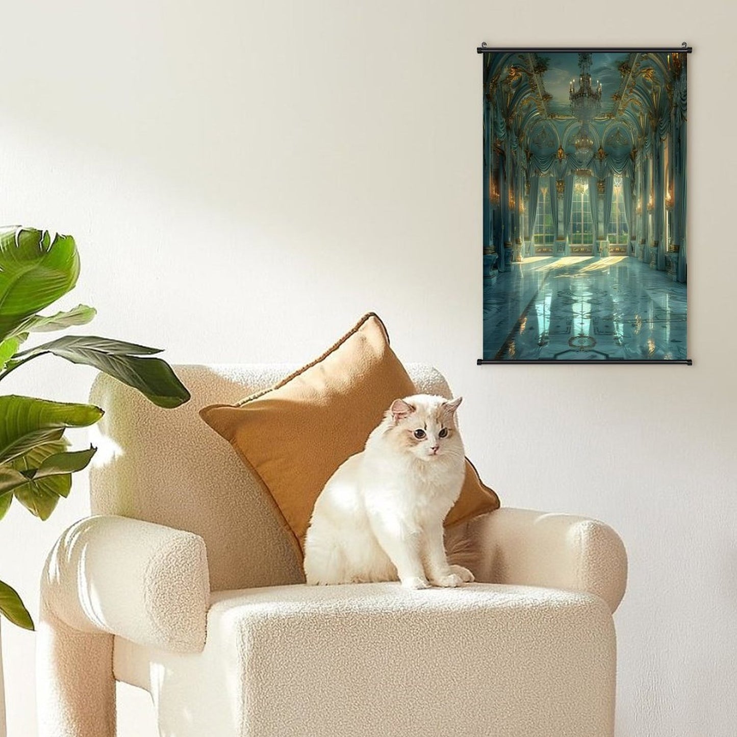 Canvas Hanging Poster with Scrolls-16"x24"/ 40x60cm