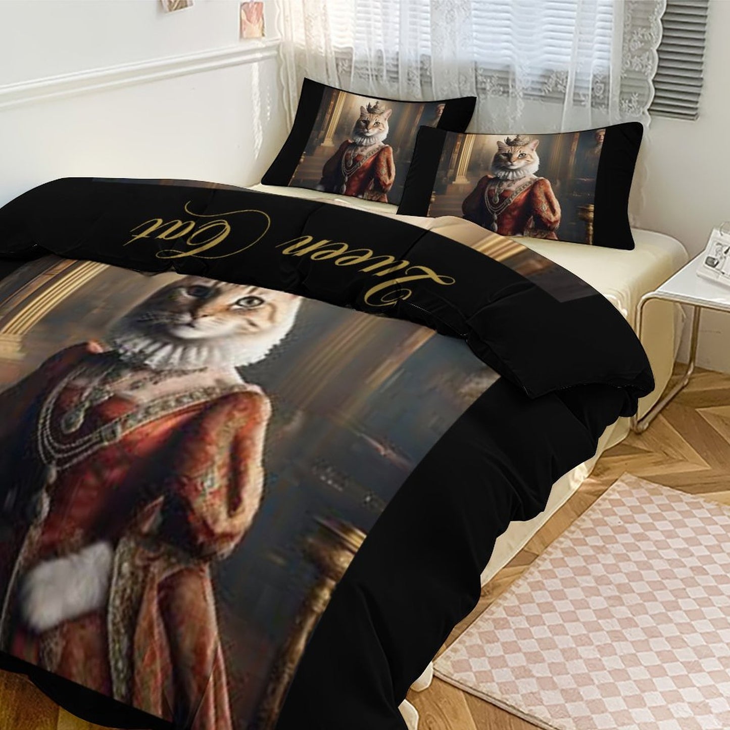 3-Piece Bedding Set-90"x90"/ 229x229cm (Dual-sided Printing)
