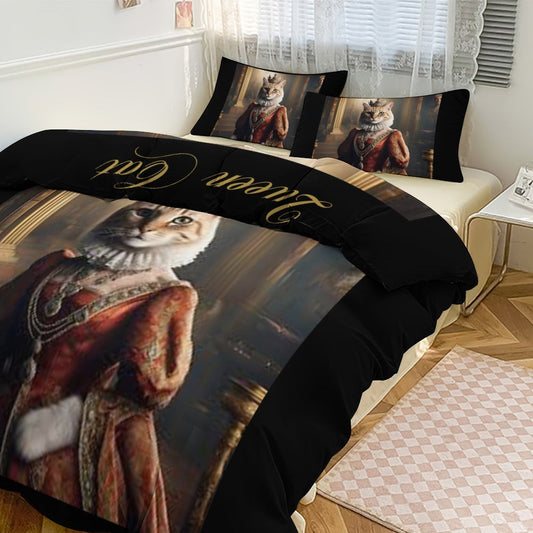 3-Piece Bedding Set-90"x90"/ 229x229cm (Dual-sided Printing)