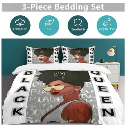 3-Piece Bedding Set-86"×70"/ 218×177cm (Dual-sideded Printing)-TWIN/TWIN XL