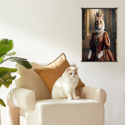 Canvas Hanging Poster with Scrolls-16"x24"/ 40x60cm-CAT QUEEN