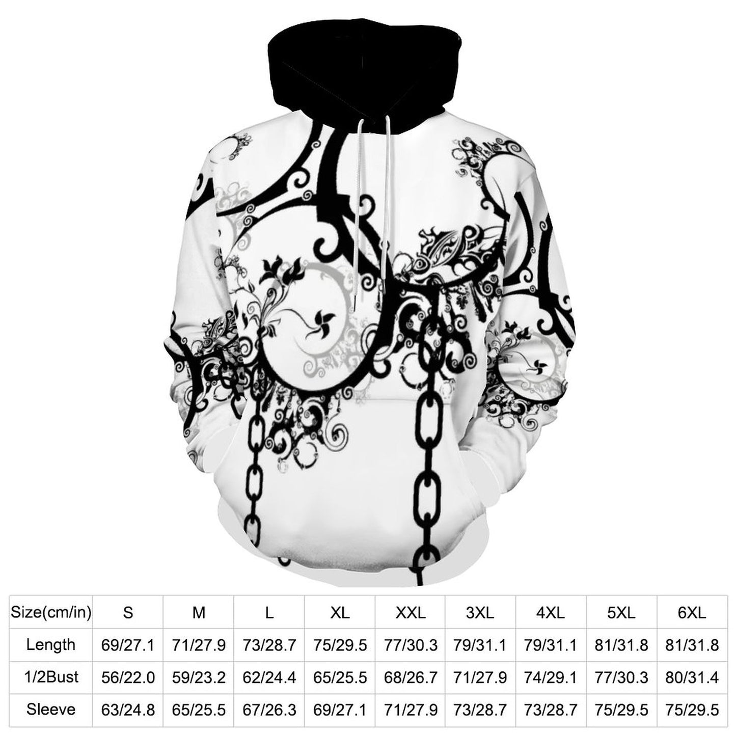 230gsm Men's Cool Hoodie with Double-layer Cap (All-Over Printing)