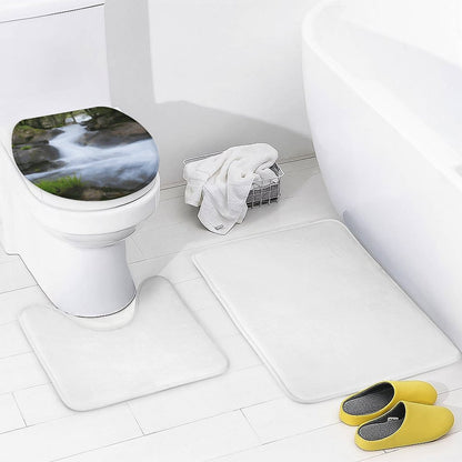 Shower Curtain Set with 3 Rugs