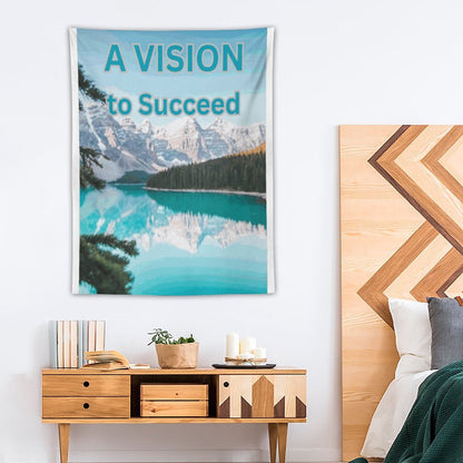 Wall Art with Vertical Tapestry