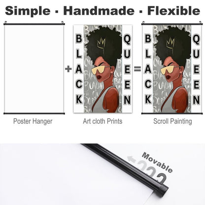 Canvas Hanging Poster with Scrolls-16"x24"/ 40x60cm