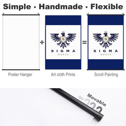 Canvas Hanging Poster with Scrolls-16"x24"/ 40x60cm