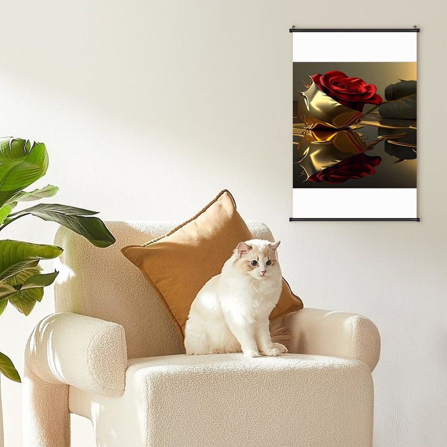 Canvas Hanging Poster with Scrolls-16"x24"/ 40x60cm