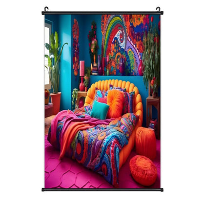 Canvas Hanging Poster with Scrolls-16"x24"/ 40x60cm